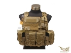 Flyye MOLLE Style PC Plate Carrier with Pouch Set KH
